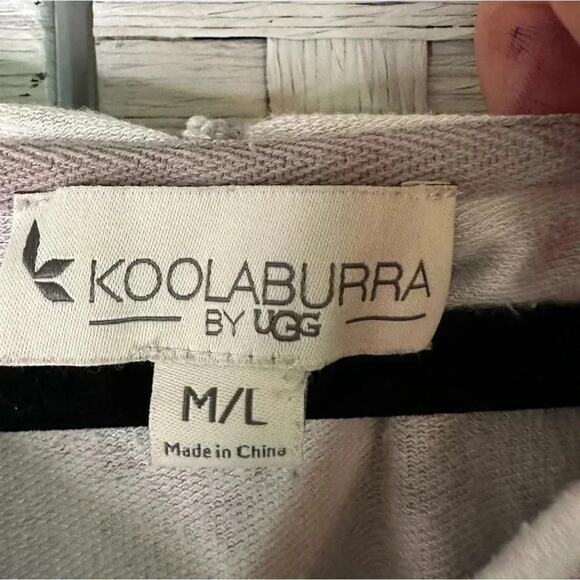 Koolaburra by UGG Baby Terry Tie-Dye Hooded Grey &  white oversized hippie - Picture 4 of 10